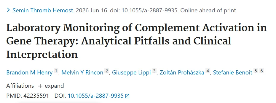 Brandon Michael Henry: Interpreting Complement Activation After AAV Gene Therapy