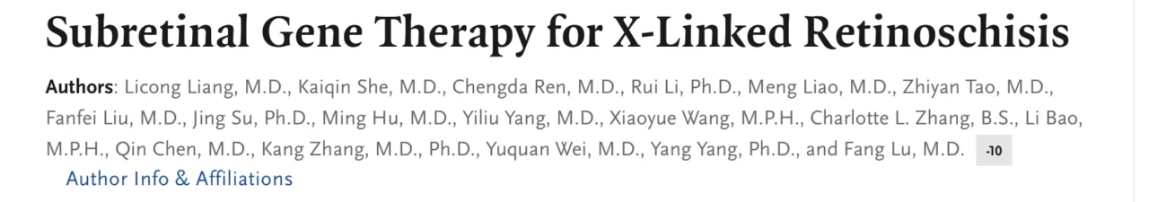 Wolfgang Miesbach: From Failed Intravitreal Trials to Real Benefit - Subretinal AAV8 Gene Therapy in Pediatric X-Linked Retinoschisis