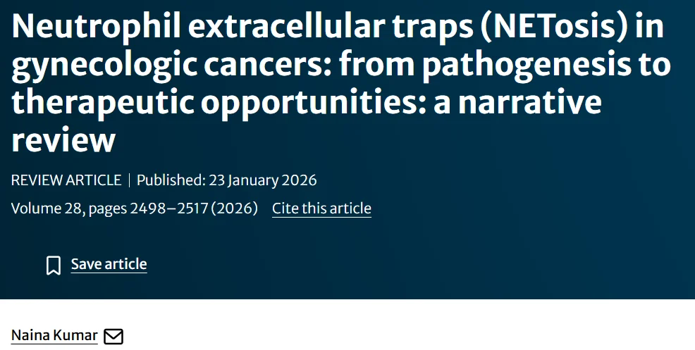 Heghine Khachatryan: Emerging Evidence Links NET Formation to Thrombosis and Disease Progression in Gynecologic Malignancies