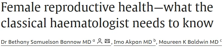 Abdul Mannan: Integrating Female Reproductive Health into Lifelong Haematology Care