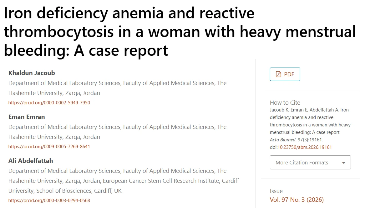 Eiman Emran: The Hematologic Consequences of Heavy Menstrual Bleeding