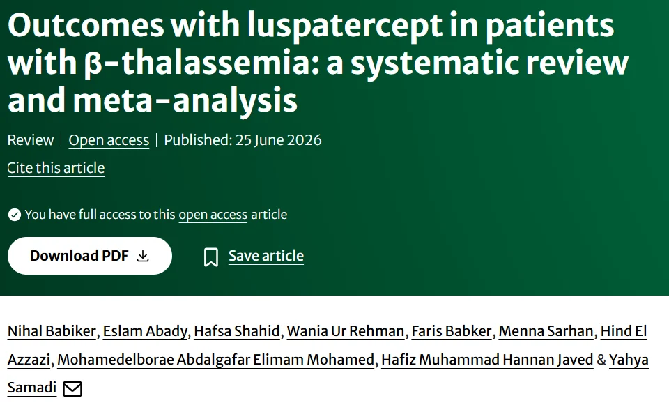 Yahya Samadi: Luspatercept Shows Promise in Reducing Transfusion Burden in β-Thalassemia