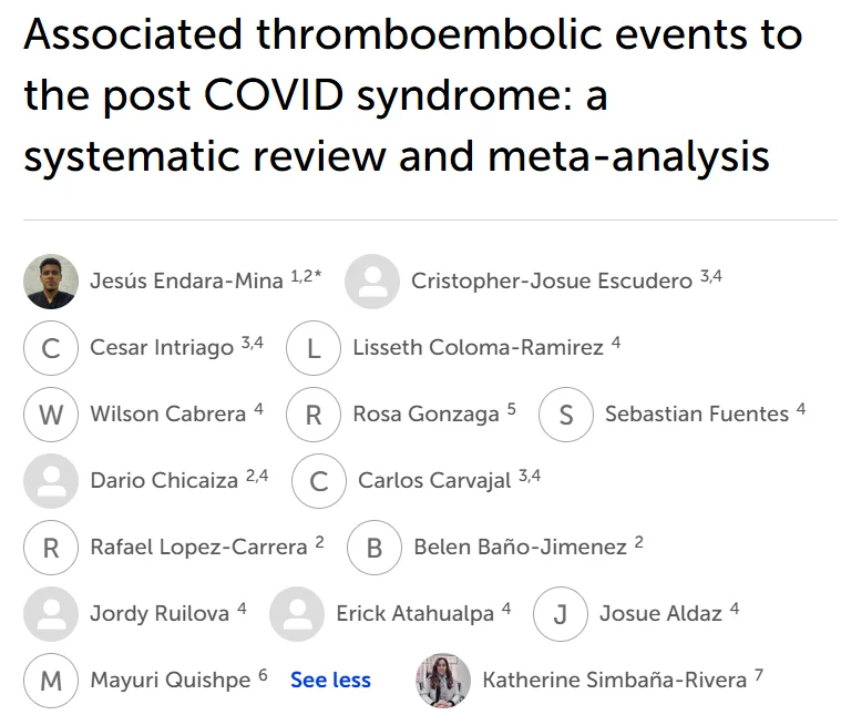 Katherine Simbaña Rivera: Understanding Thromboembolic Risk After COVID-19