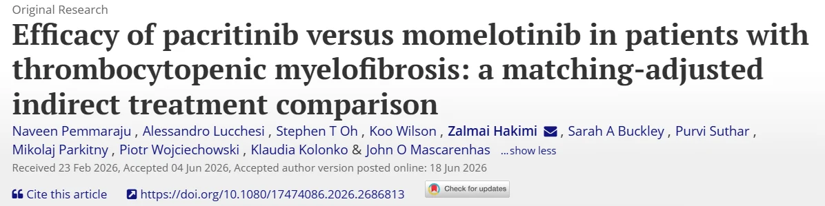 Naveen Pemmaraju: Pacritinib Versus Momelotinib in Thrombocytopenic Myelofibrosis