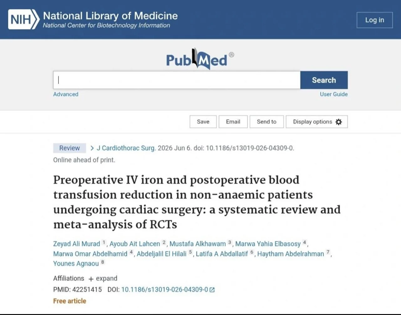 Ayoub Ait Lahcen: Can We Reduce Blood Transfusions in Cardiac Surgery Before the Operation Even Begins?