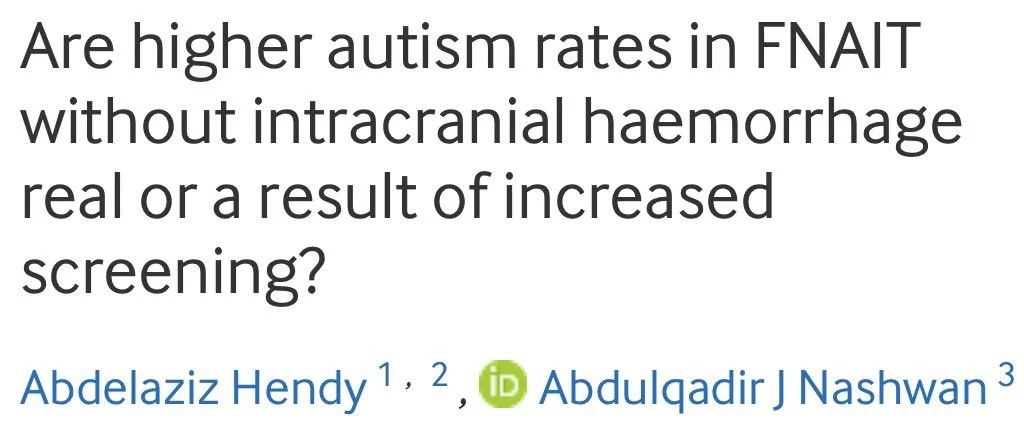 Paul Whiteley: Neurodevelopmental and Autism Risks in Fetal and Neonatal Alloimmune Thrombocytopenia