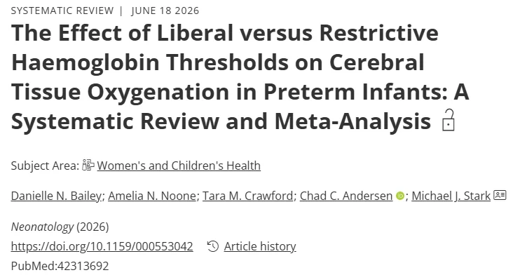 Michael Stark: Greater Improvements in Cerebral Oxygenation With Restrictive Transfusion Thresholds 1 Michael Stark