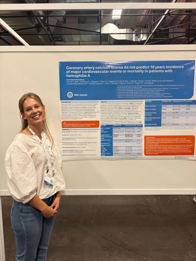 Leonie Bolt: Honored to Present on Coronary Artery Calcium Scoring in Hemophilia A at ISTH 2026 1 Leonie Bolt