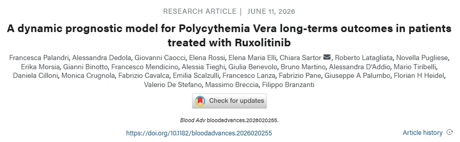 Francesca Palandri: Dynamic, Treatment Response-Driven Risk Assessment in Polycythemia Vera 1 Francesca Palandri