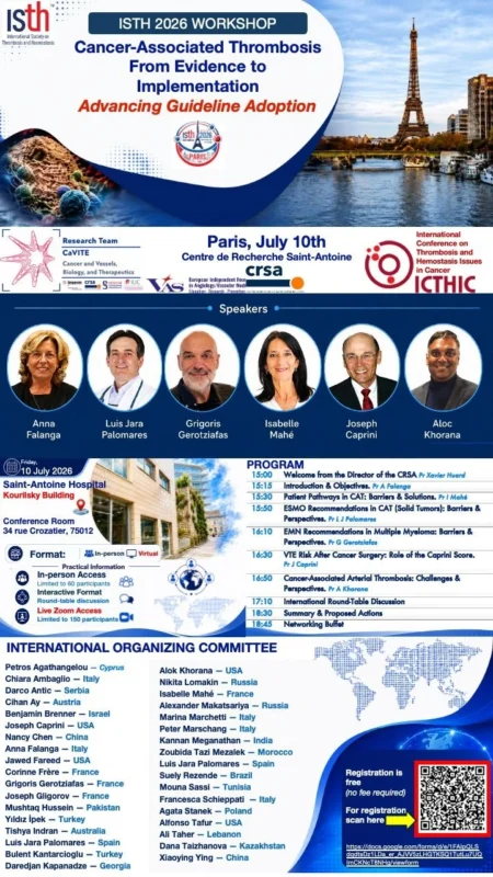 Michael Makris: Join The Cancer Associated Thrombosis Workshop at ISTH 2026 1 Michael Makris: Join The Cancer Associated Thrombosis Workshop at ISTH 2026