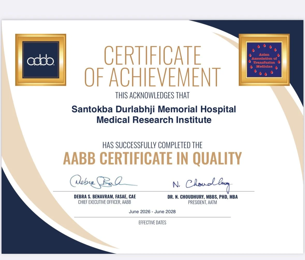 Anshika Yadav: Advancing Transfusion Medicine Quality and Patient Safety Through AABB Certification 1 Anshika Yadav: Advancing Transfusion Medicine Quality and Patient Safety Through AABB Certification