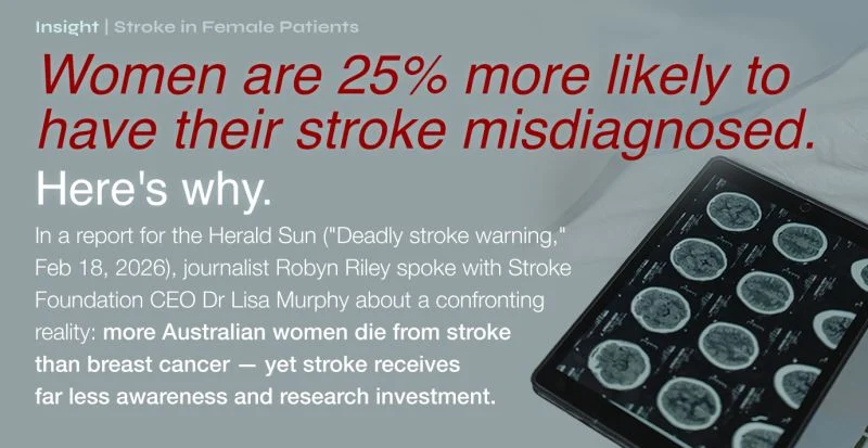 Simone Schoenwaelder: Women Are 25% More Likely to Have Their Stroke Misdiagnosed and Here's Why 1 Simone Schoenwaelder: Women Are 25% More Likely to Have Their Stroke Misdiagnosed and Here's Why
