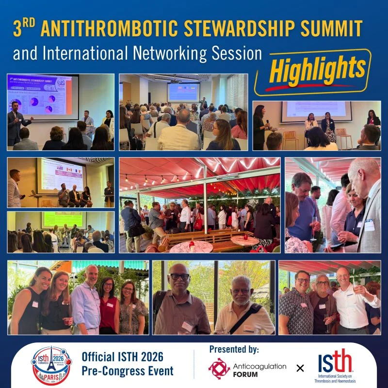 International Collaboration in Antithrombotic Stewardship - Anticoagulation Forum 1 International Collaboration in Antithrombotic Stewardship - Anticoagulation Forum
