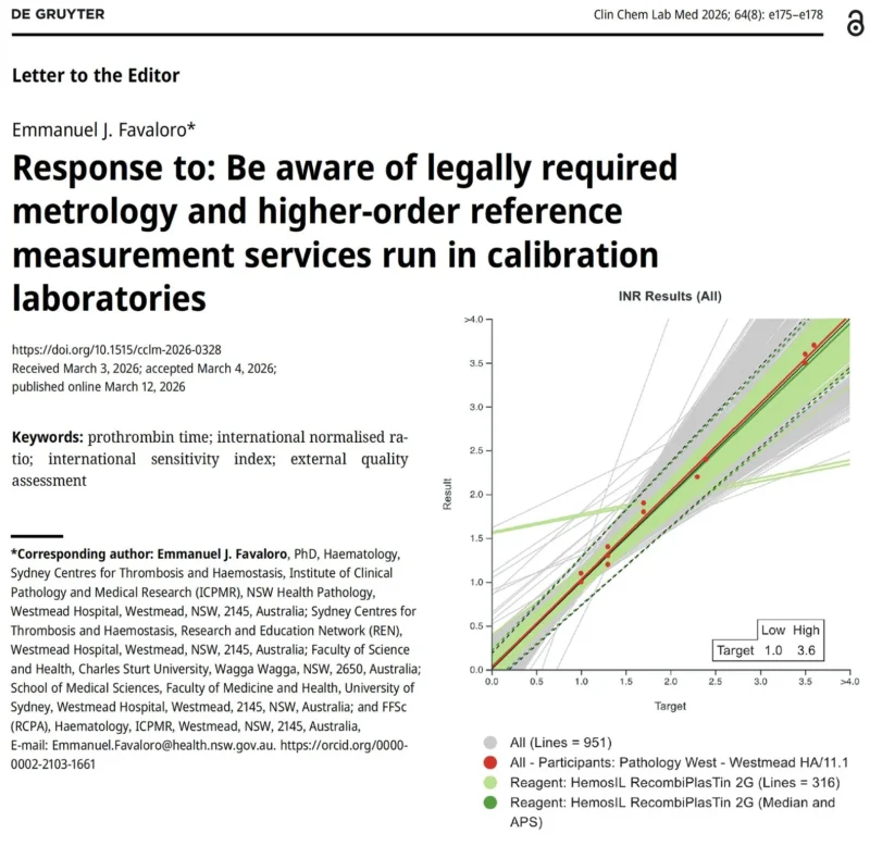 Emmanuel J Favaloro: A Fresh Perspective on the Manual Tilt Tube Method for PT and INR Determination 1 Emmanuel J Favaloro: A Fresh Perspective on the Manual Tilt Tube Method for PT and INR Determination