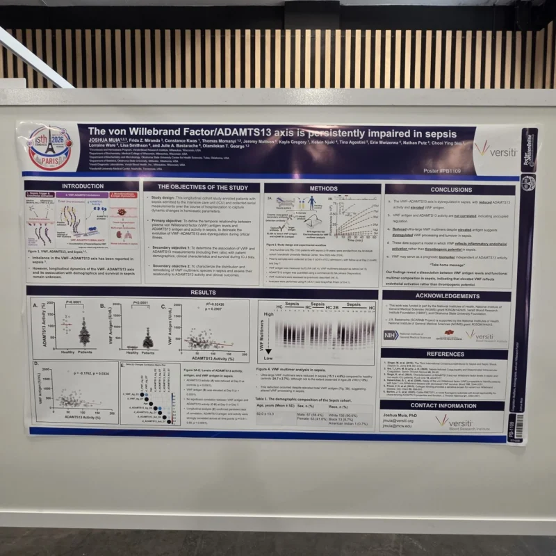 Joshua Muia: Presenting Our Research on ADAMTS13/VWF Dysregulation in Sepsis at ISTH 2026 1 Joshua Muia: Presenting Our Research on ADAMTS13/VWF Dysregulation in Sepsis at ISTH 2026