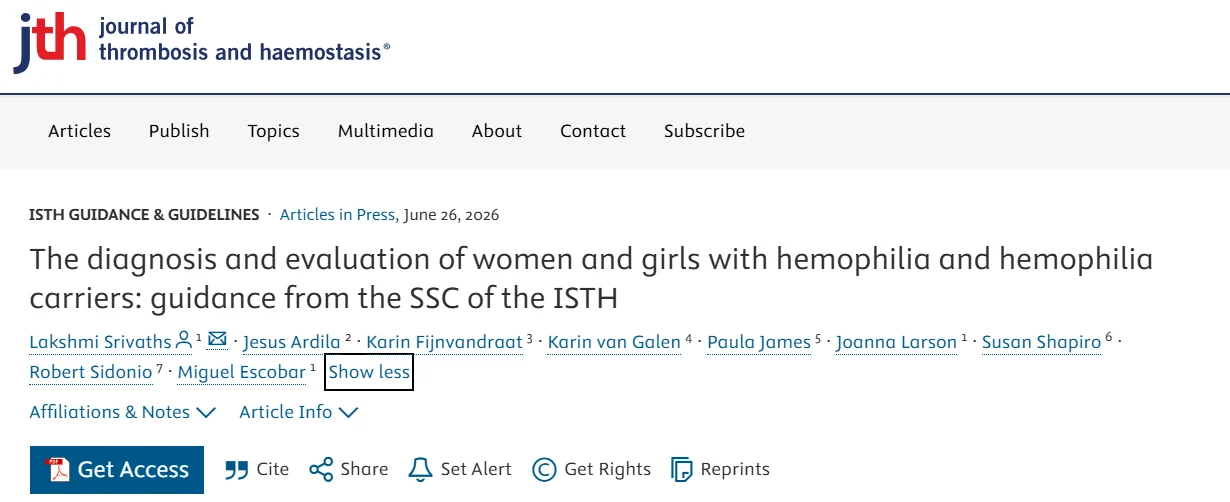 Heghine Khachatryan: Advancing Care for Women and Girls With Hemophilia 1 Heghine Khachatryan: Advancing Care for Women and Girls With Hemophilia