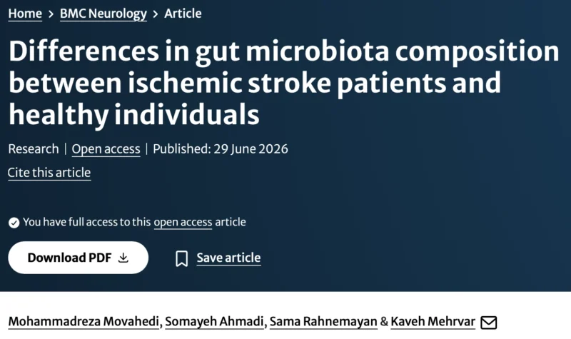 Kaveh Mehrvar: The Gut–Brain Axis May Hold New Clues to Stroke Pathophysiology