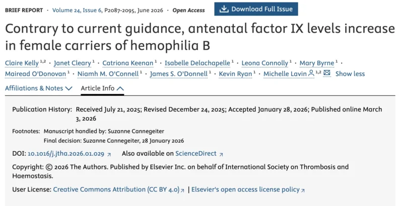 Nathan Connell: Is It Time to Rethink What We Tell Hemophilia B Carriers About Pregnancy?