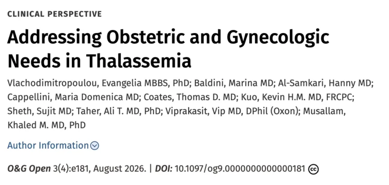 Khaled Musallam: Caring for Women with Thalassemia From Puberty to Pregnancy and Beyond 1 Khaled Musallam: Caring for Women with Thalassemia From Puberty to Pregnancy and Beyond