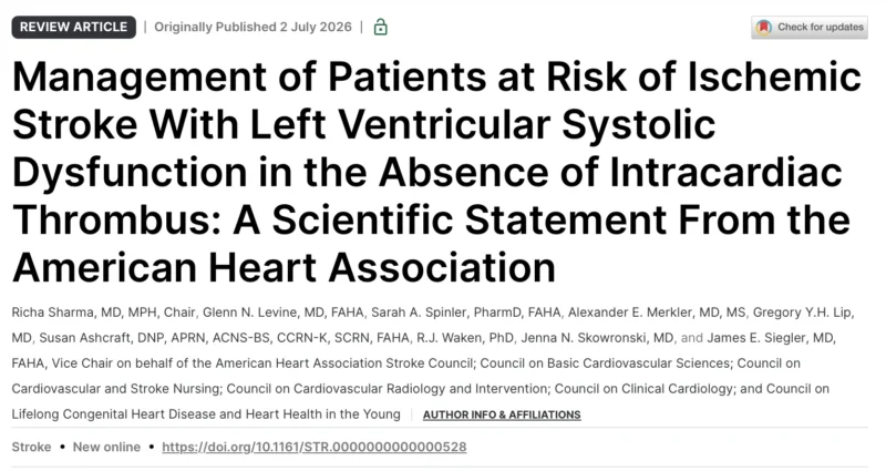 Reza Bavarsad Shahripour: New AHA Guidance on Cryptogenic Stroke with Reduced Left Ventricular Function 1 Reza Bavarsad Shahripour: New AHA Guidance on Cryptogenic Stroke with Reduced Left Ventricular Function