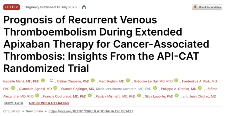 Marc Carrier: Important New Data From the API-CAT Trial on Recurrent VTE During Extended Apixaban Therapy 1 Marc Carrier: Important New Data From the API-CAT Trial on Recurrent VTE During Extended Apixaban Therapy