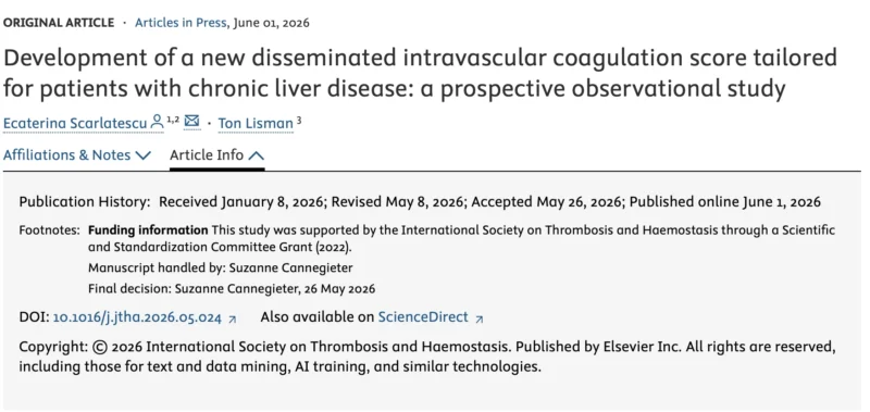 Advancing DIC Diagnosis in Cirrhosis Through Disease-Specific Risk Stratification - JTH