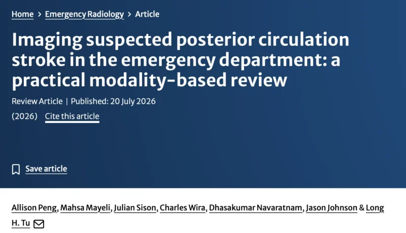 Mahsa Mayeli: A Comprehensive Review of Imaging in Posterior Circulation Stroke