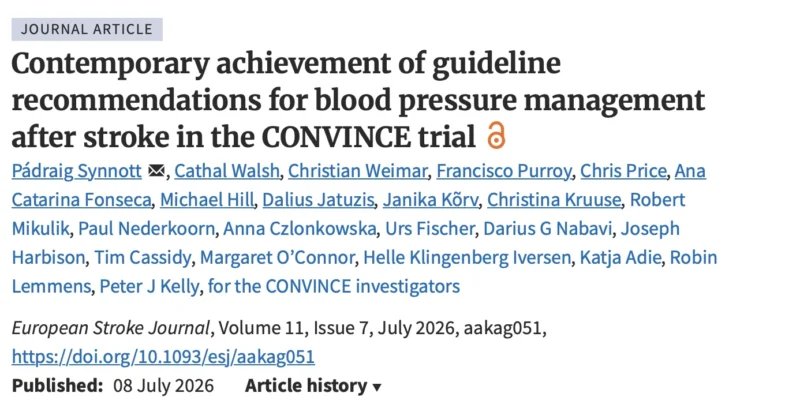 Ana Catarina Fonseca: The Persistent Gaps in Blood Pressure Guideline Achievement After Stroke 1 Ana Catarina Fonseca: The Persistent Gaps in Blood Pressure Guideline Achievement After Stroke