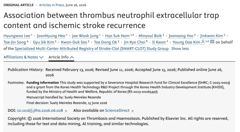 Thrombus NETs Predict Long-Term Ischemic Stroke Recurrence - JTH 1 Thrombus NETs Predict Long-Term Ischemic Stroke Recurrence - JTH