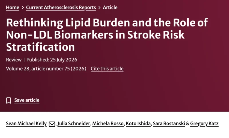 Leonardo Roever: Non-LDL Biomarkers and The Potential Future Applications for 2ry Stroke Prevention