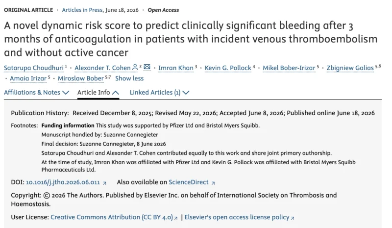 A Smarter Approach to Long-Term Anticoagulation After VTE - JTH