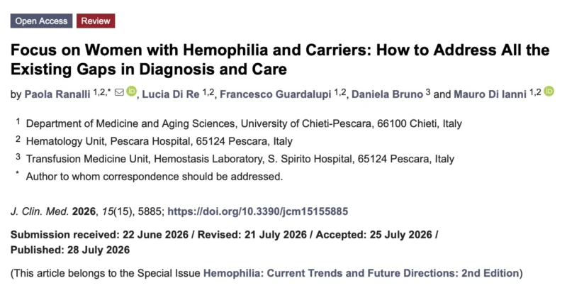 Camille Cao: New Special Issue Highlights Advances in Hemophilia Care for Women 1 Camille Cao: New Special Issue Highlights Advances in Hemophilia Care for Women