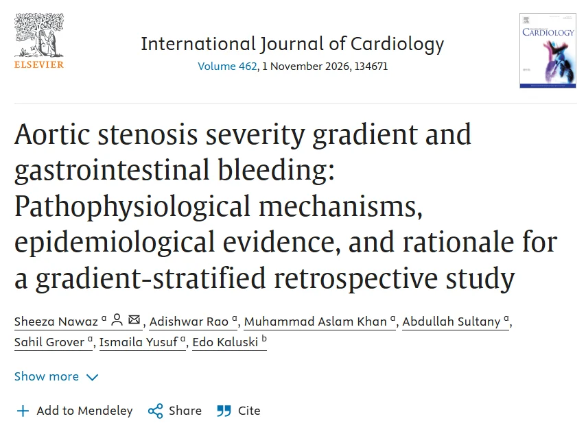 Sheeza Nawaz: Why Do Patients With Aortic Stenosis Bleed?