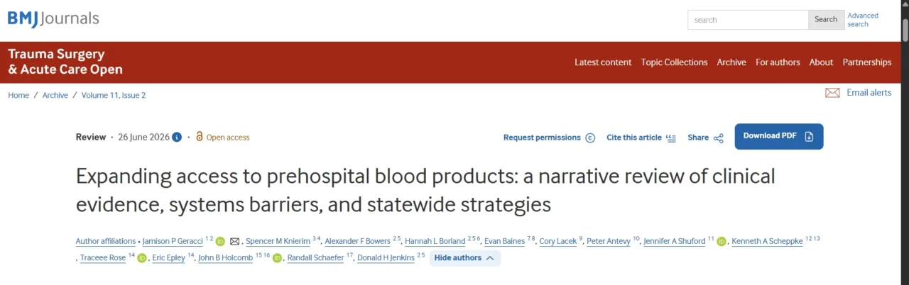 Randall Schaefer: Statewide Strategies for Prehospital Blood Product Access 1 Randall Schaefer