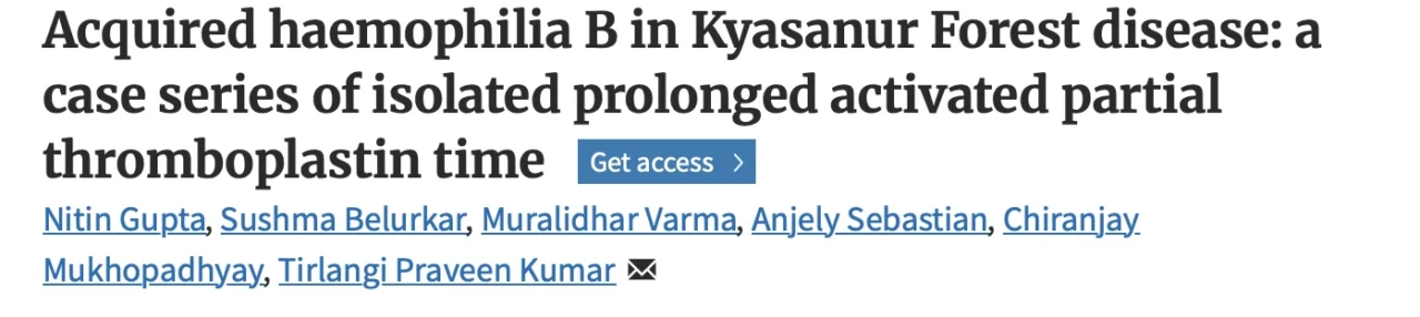 Praveen Kumar Tirlangi: A New Mechanism of Bleeding in Kyasanur Forest Disease 1 Praveen Kumar Tirlangi: A New Mechanism of Bleeding in Kyasanur Forest Disease