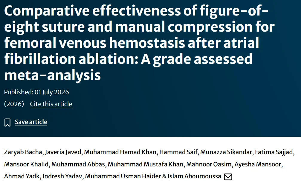 Munazza Sikandar: Comparing Figure-of-Eight Sutures and Manual Compression for Safer Post-Ablation Care 1 Munazza Sikandar: Comparing Figure-of-Eight Sutures and Manual Compression for Safer Post-Ablation Care