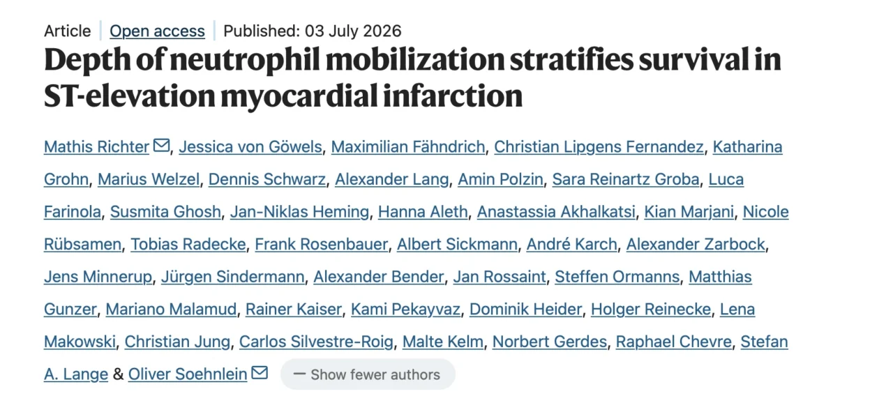Mathis Richter: How The Bone Marrow Responds To Myocardial Infarction Predicts Clinical Outcome