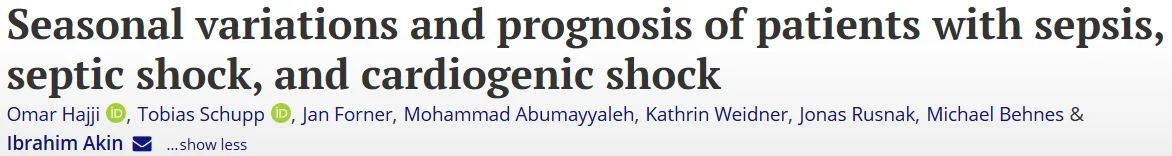 Omar Hajji: Seasonal Determinants of Mortality in Sepsis and Cardiogenic Shock