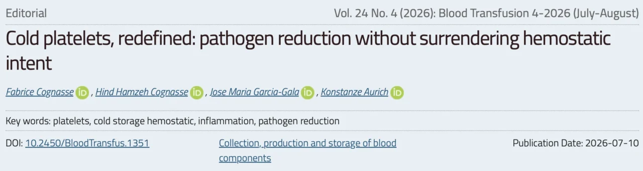 Fabrice Cognasse: Is There Such a Thing as the Perfect Platelet Product?