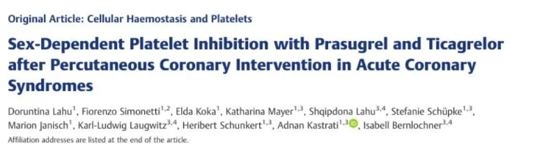 Doruntina Lahu: Prasugrel and Ticagrelor - Does Sex Matter? 1 Doruntina Lahu: Prasugrel and Ticagrelor - Does Sex Matter?