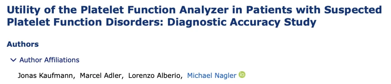 Athma Dias: The Diagnostic Challenge of Inherited Platelet Function Disorders 1 Athma Dias: The Diagnostic Challenge of Inherited Platelet Function Disorders
