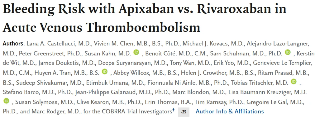Daniel Victor Ortigoza: Lower Bleeding Rates with Apixaban in Acute VTE Treatment 1 Daniel Victor Ortigoza: Lower Bleeding Rates with Apixaban in Acute VTE Treatment