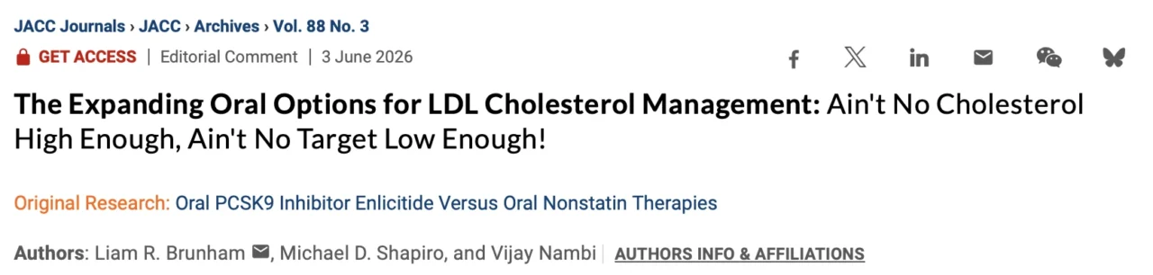 Pablo Corral: Why Should Dyslipidemia Be Any Different?