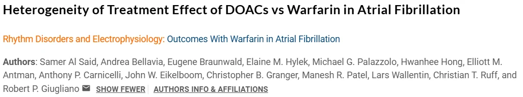 Samer Alsaid: Warfarin Outcomes Reassessed Through COMBINE AF 2 Samer Alsaid: Warfarin Outcomes Reassessed Through COMBINE AF