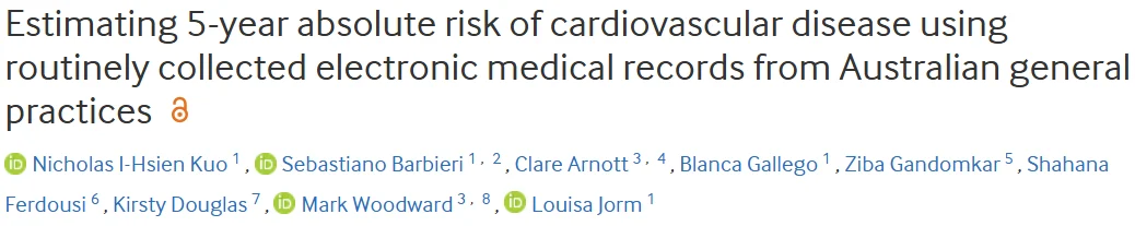 Louisa Jorm: A New Era of Dynamic Cardiovascular Risk Assessment 1 Louisa Jorm: A New Era of Dynamic Cardiovascular Risk Assessment