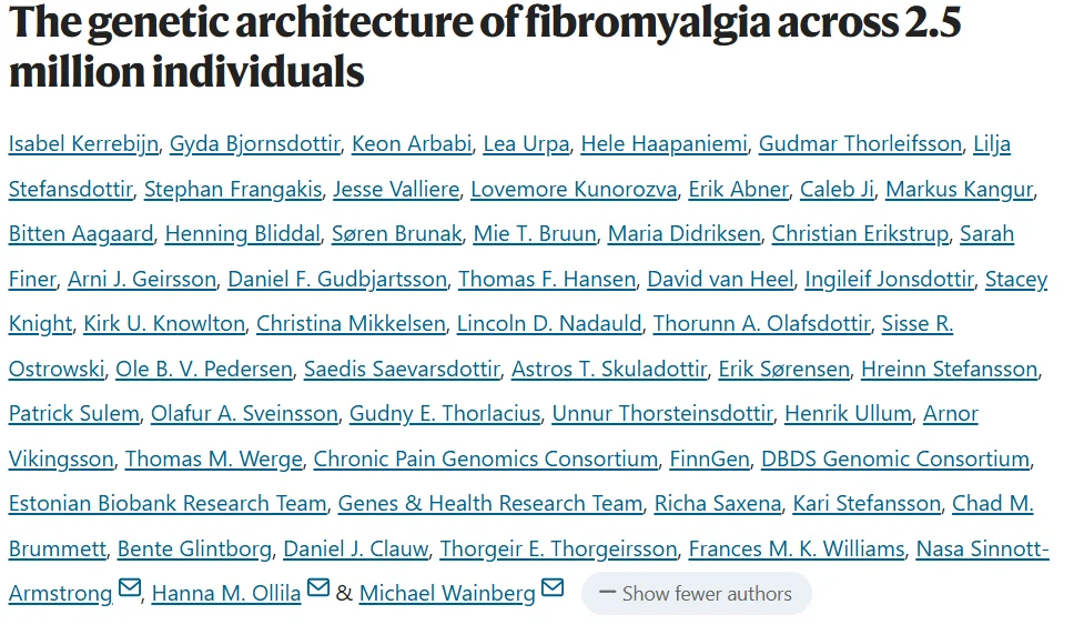 Roberta Gualtierotti: Major Genomic Study Identifies Novel Fibromyalgia Risk Genes 1 Roberta Gualtierotti: Major Genomic Study Identifies Novel Fibromyalgia Risk Genes