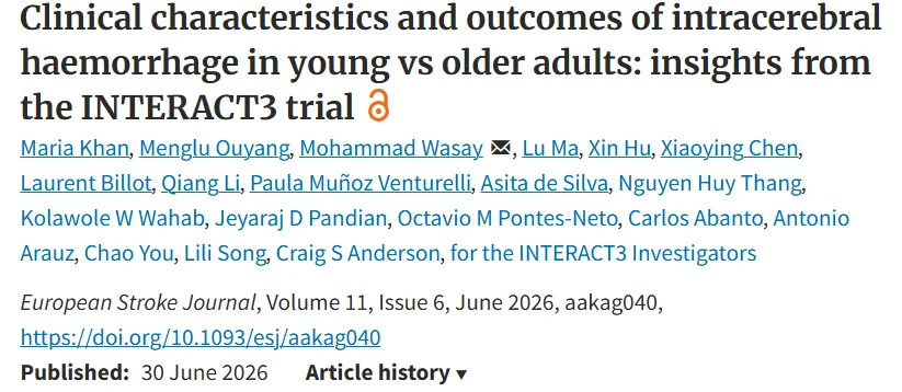 Maria Khan Junaidi: How Age Influences Intracerebral Hemorrhage Outcomes