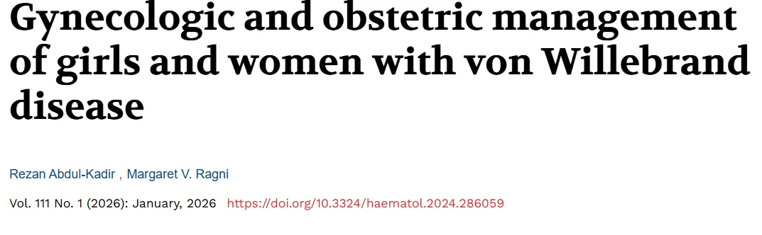 Shadi Tabibian: Beyond Bleeding - Women Living with von Willebrand Disease