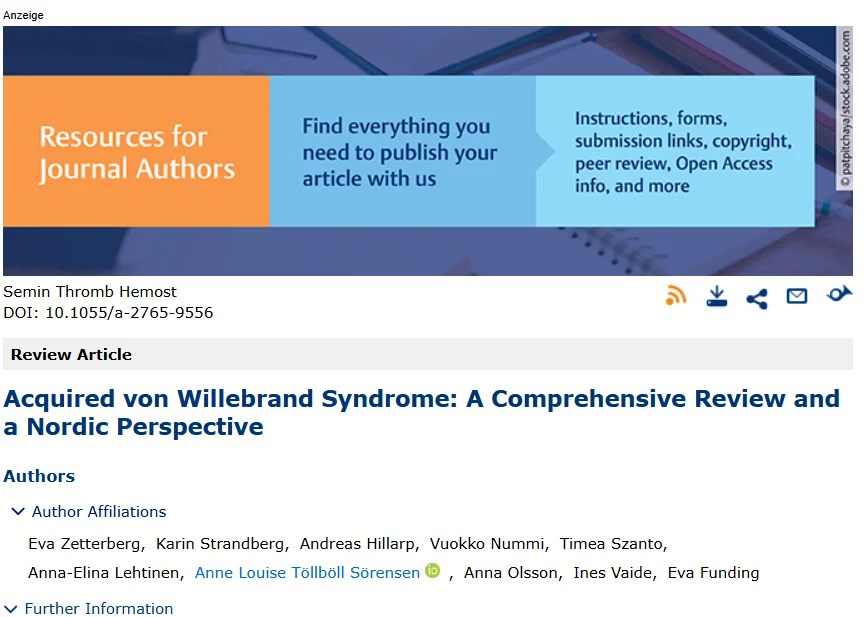 Emmanuel J Favaloro։ Acquired von Willebrand Syndrome: Key Concepts for Clinical Practice 1 Emmanuel J Favaloro։ Acquired von Willebrand Syndrome: Key Concepts for Clinical Practice