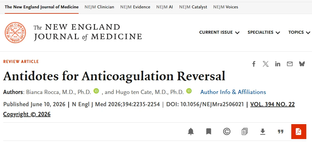 Anticoagulation Reversal in 2026: Are We Winning the Bleeding Battle? - Francisco Chacón-Lozsán
